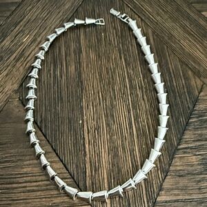 Vintage JeRay Rice-Weiner Sterling Silver Multi Triangle Link Necklace 16”